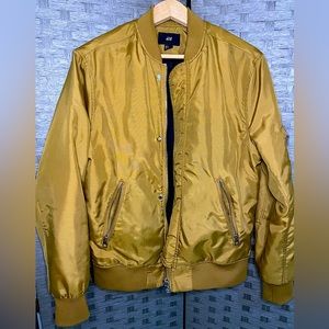 H&M size M Gold/Mustard colored Bomber Jacket